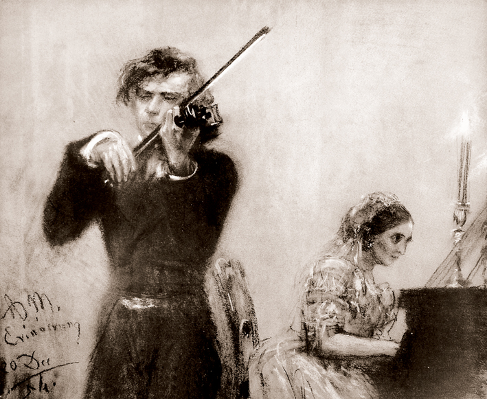  Adolpyh Von Menzel —— 舒曼和约阿希姆在音乐会上